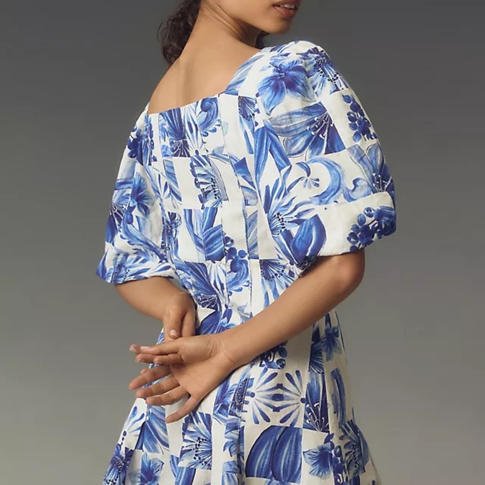 FARM Rio blue floral dress - Picture 4 of 9